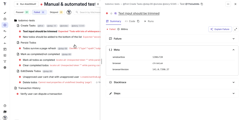 Report view